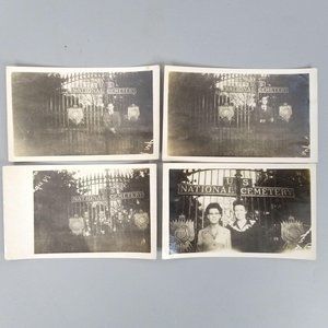 Vtg 1940s Black White Photos US National Cemetery